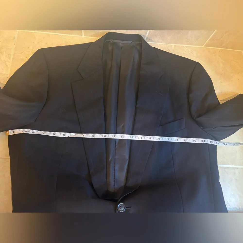 Hickey Freeman for‎ Nordstrom Black Pinstripe Men’s Blazer Suit Coat Wool 41L